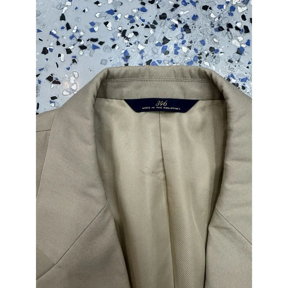 Brooks Brothers 346 42R Used Kahki Brown Stretch Blazer Cotton‎